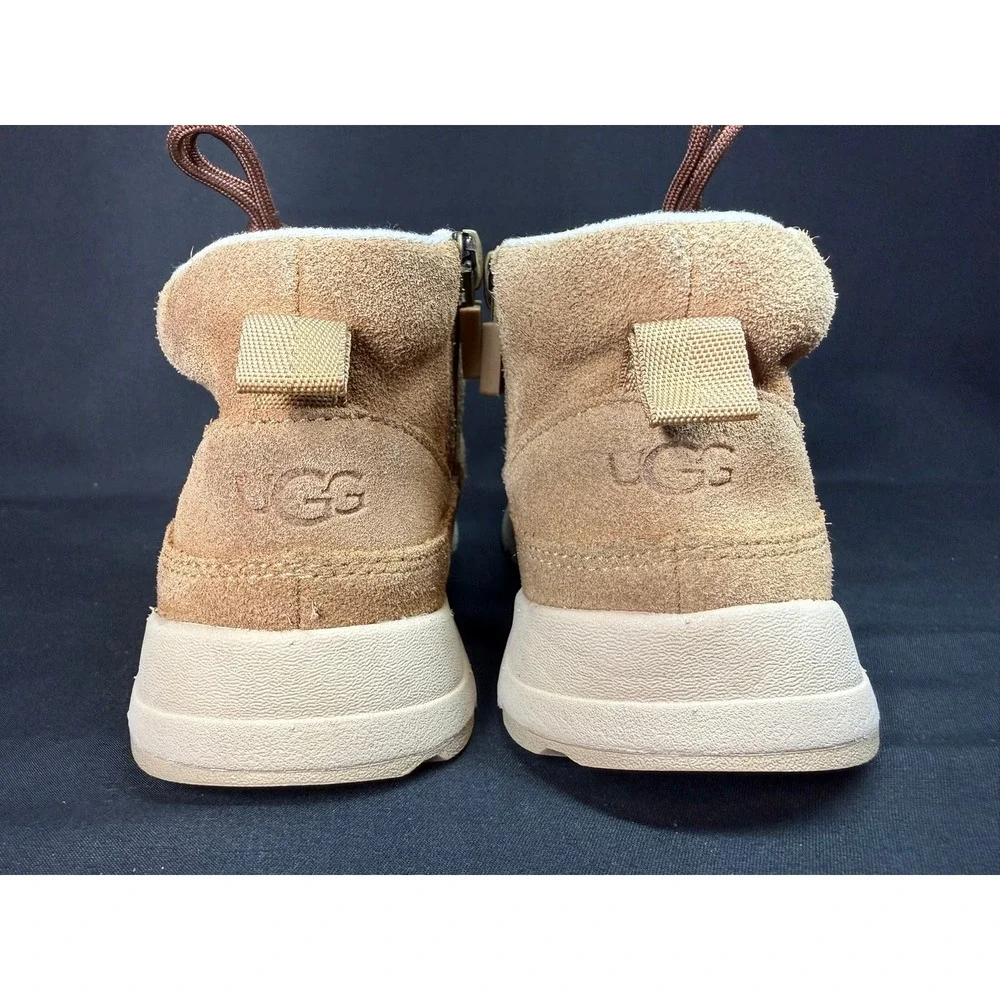 UGG Kids Canoe III Weather Chukka Suede Zip Up Lace Up‎ Boots Chestnut Suede